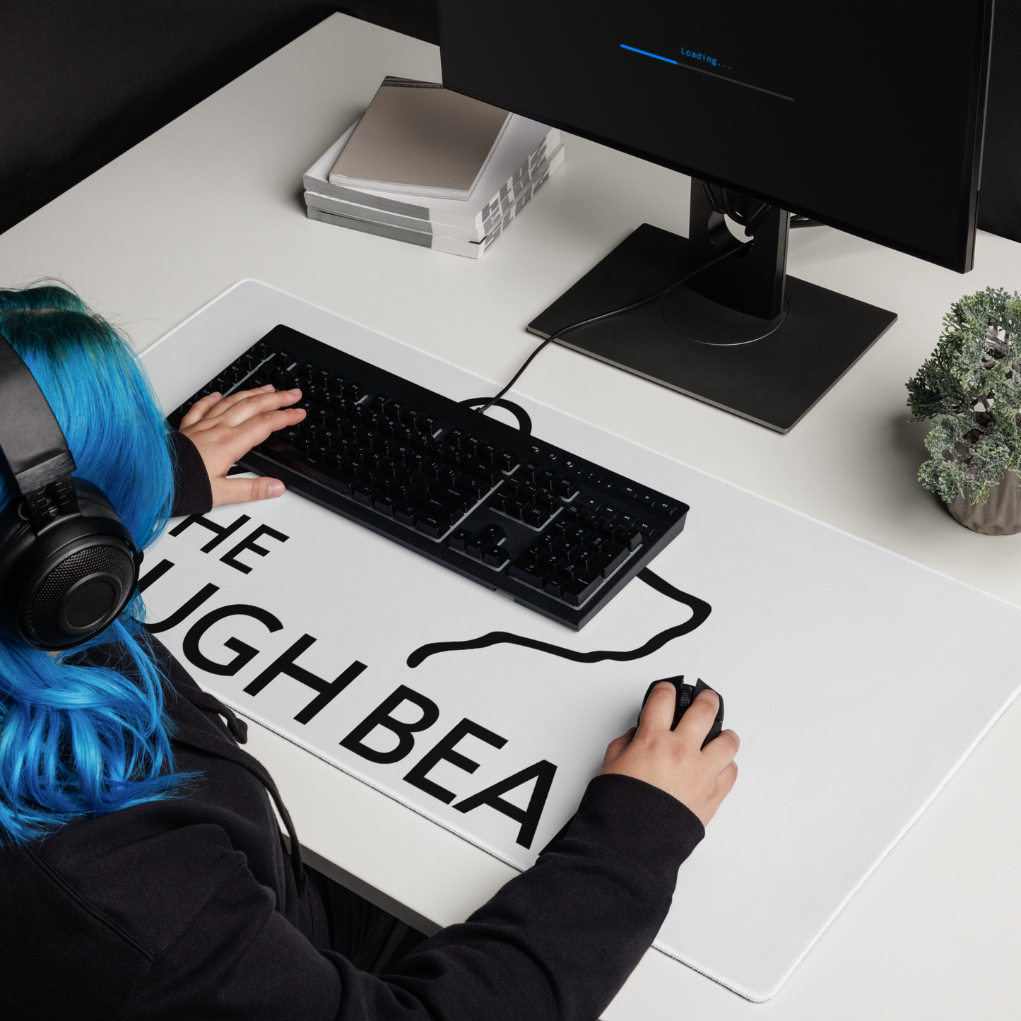 Gaming mouse pad: The PughBear Arctic Twitchy Gamer Pad! (Choose Huge or Huger!)