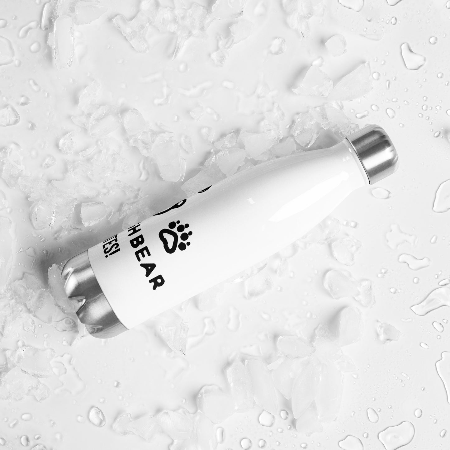Water Bottle: The PughBear Hydrates Stainless steel water bottle! (Hand-wash only)