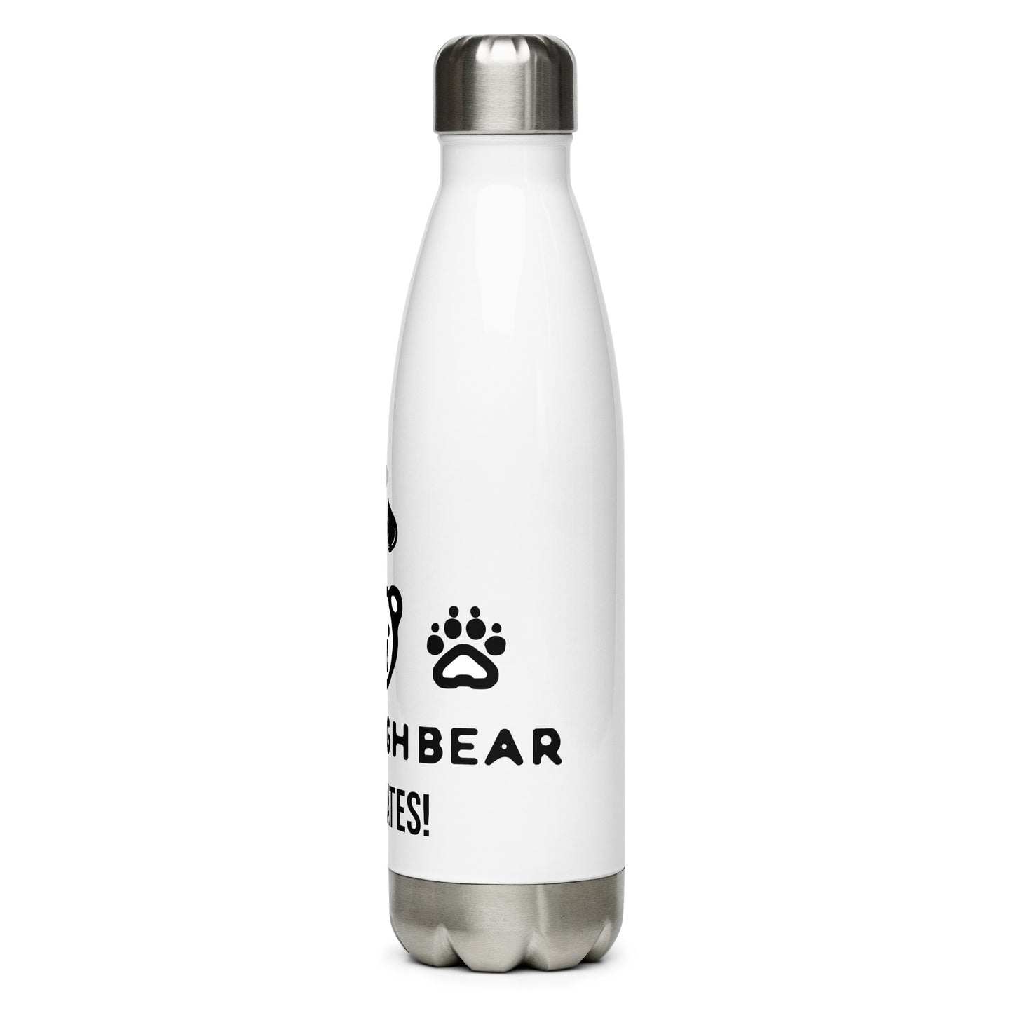 Water Bottle: The PughBear Hydrates Stainless steel water bottle! (Hand-wash only)