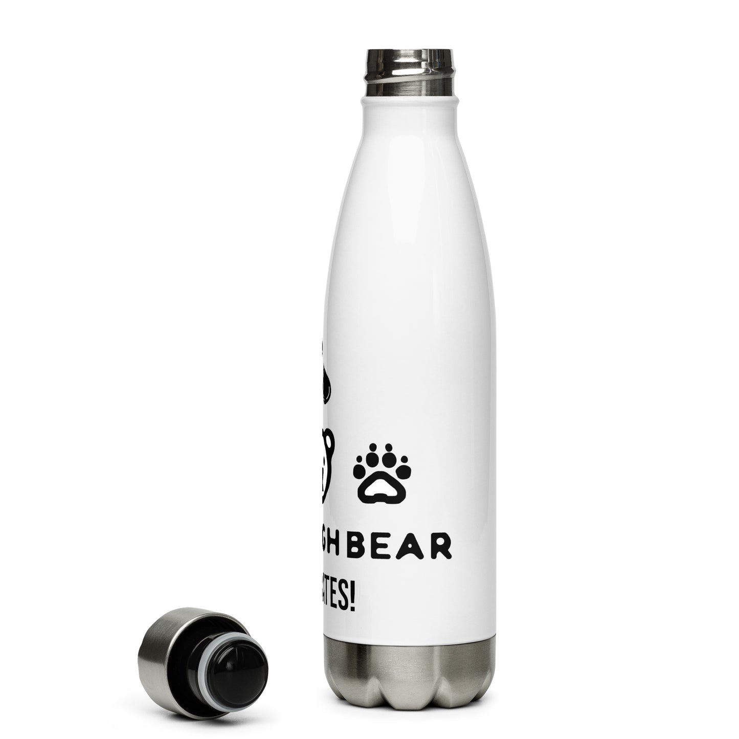 Water Bottle: The PughBear Hydrates Stainless steel water bottle! (Hand-wash only)