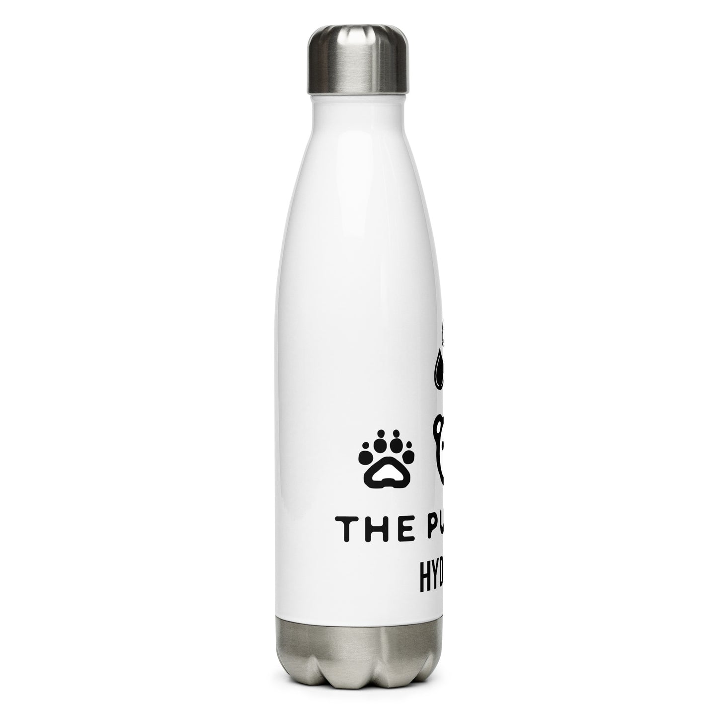 Water Bottle: The PughBear Hydrates Stainless steel water bottle! (Hand-wash only)