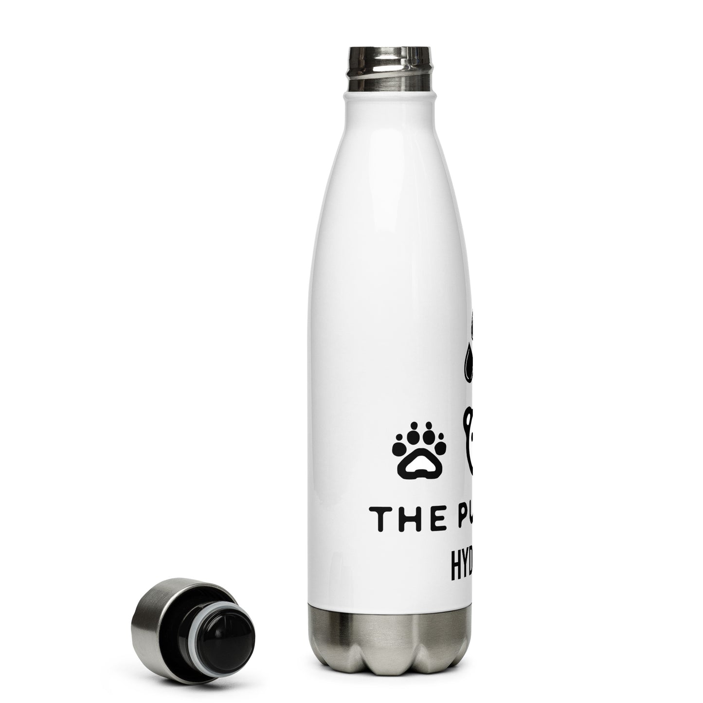 Water Bottle: The PughBear Hydrates Stainless steel water bottle! (Hand-wash only)