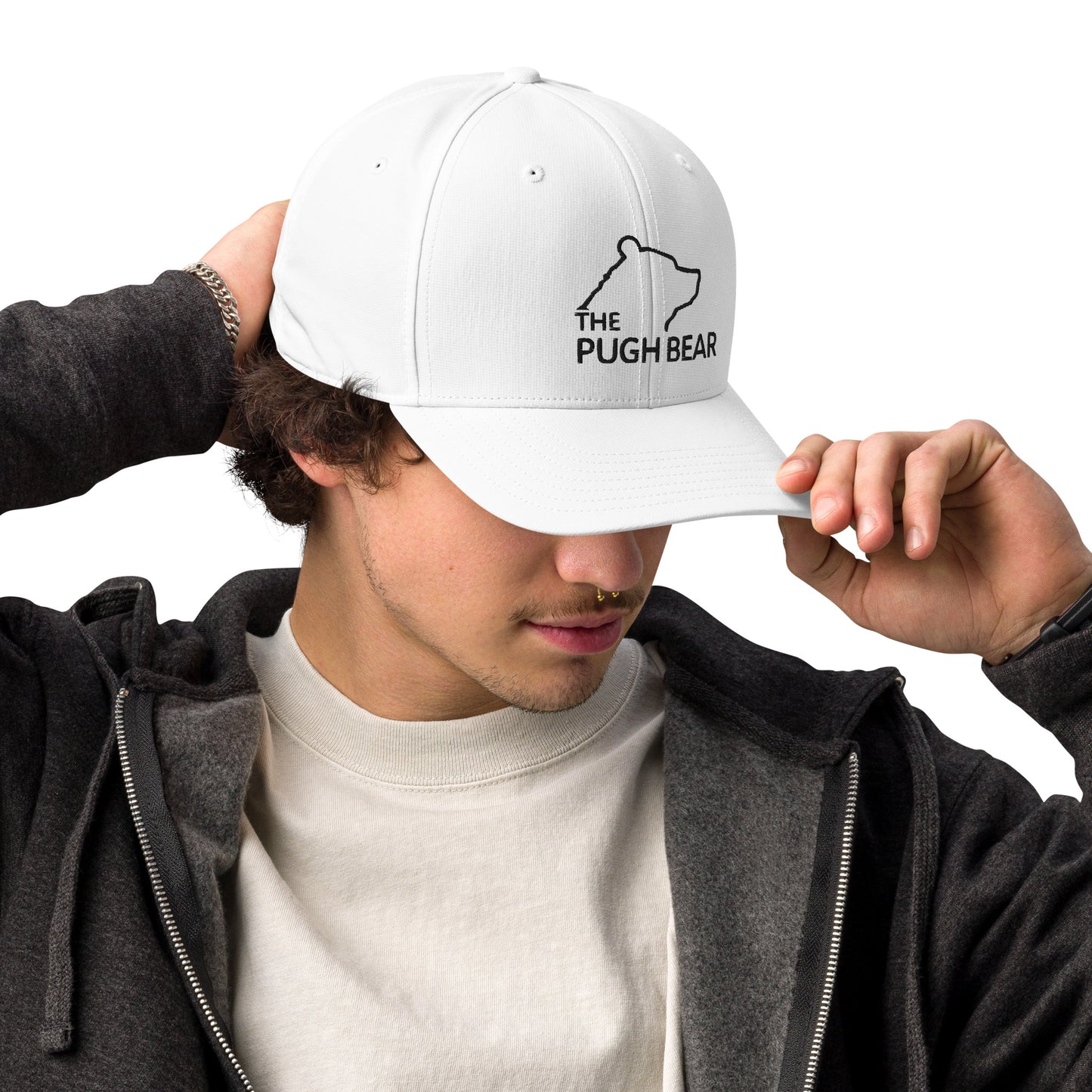 Cap: Adidas The Pughbear Performance Cap! (White and Grey)