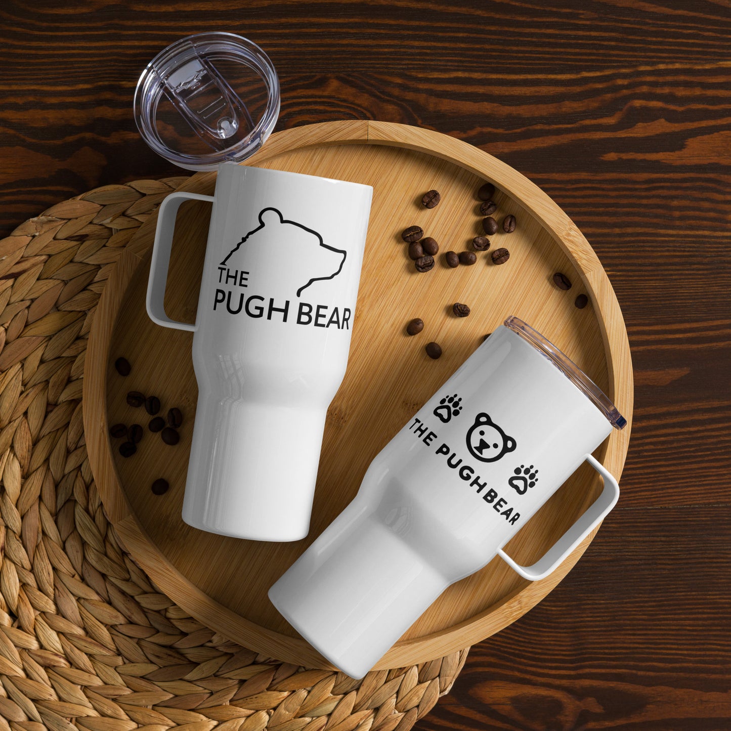 Tumbler / Travel Mug - The Pughbear (** Hand-wash only **)