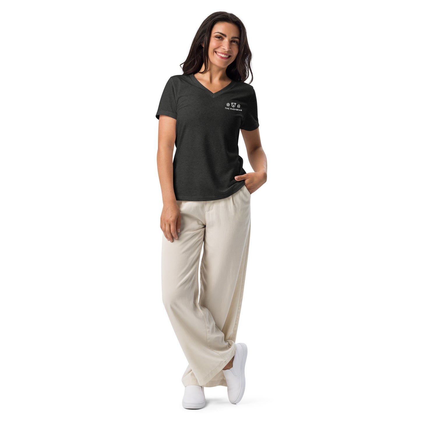 T-Shirt (Women’s v-neck) - The Pughbear 360
