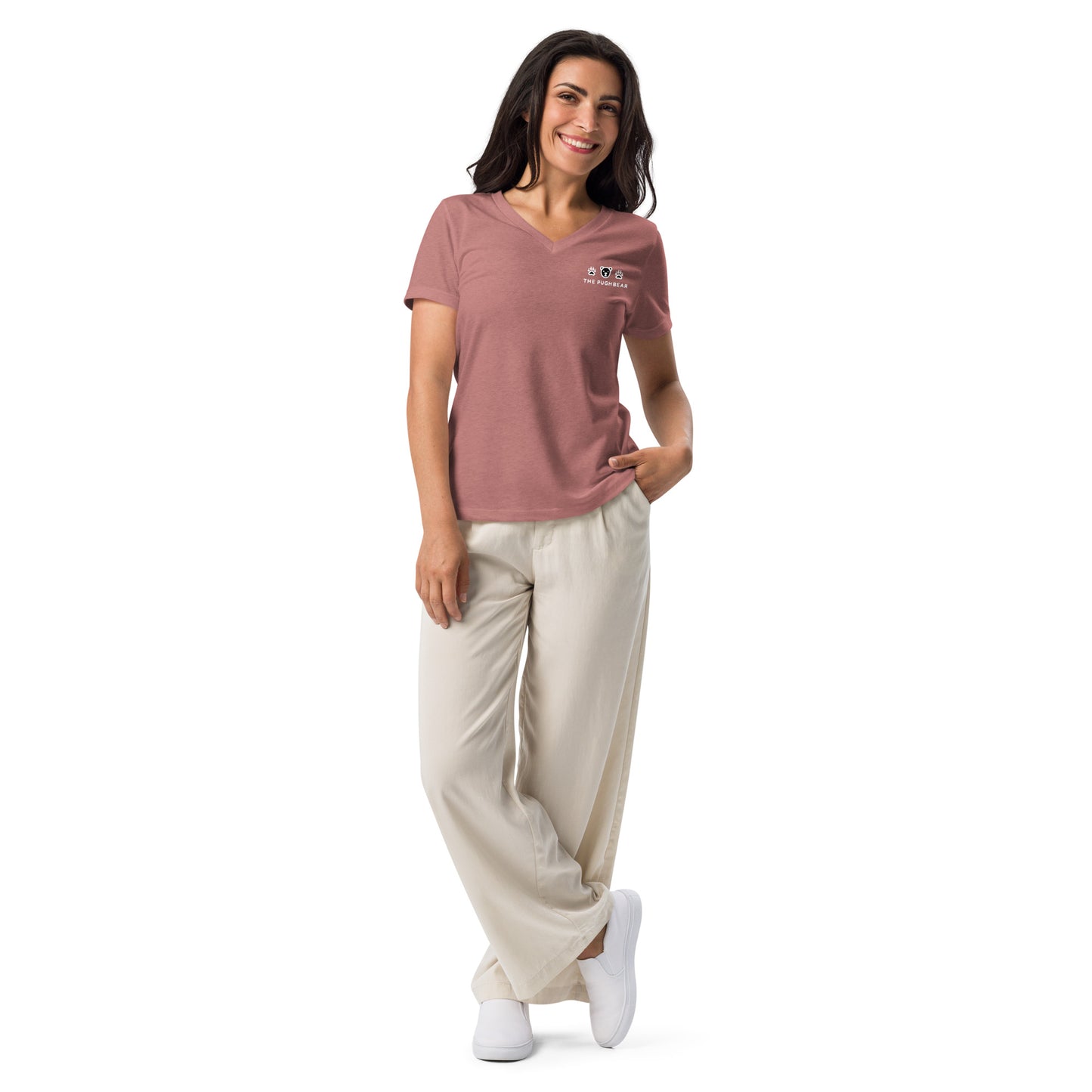 T-Shirt (Women’s v-neck) - The Pughbear 360