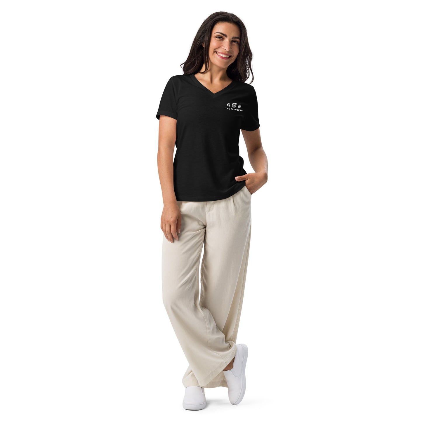 T-Shirt (Women’s v-neck) - The Pughbear 360
