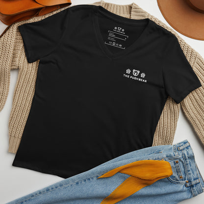 T-Shirt (Women’s v-neck) - The Pughbear 360